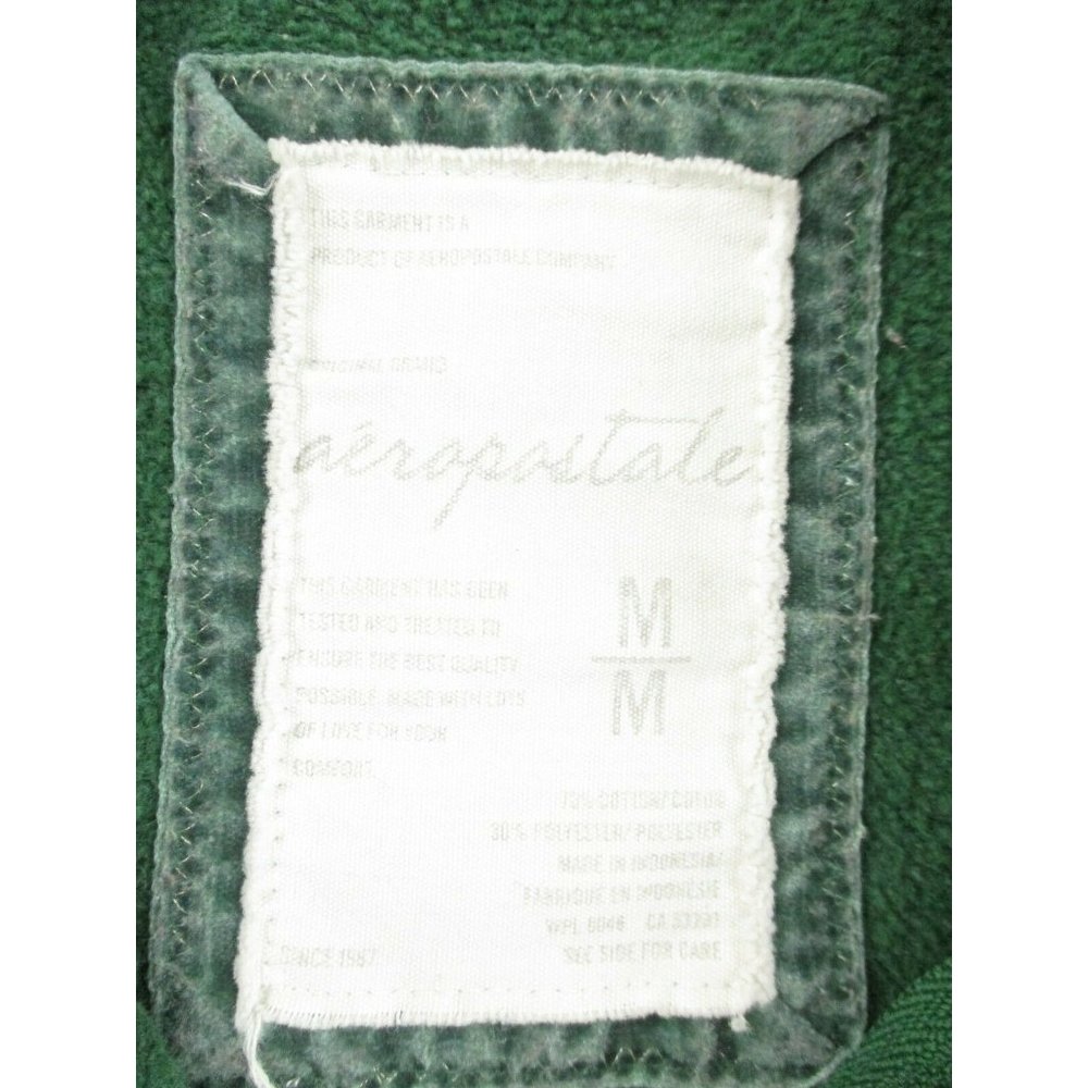 Aeropostale Sweater Hoodie Women's Medium Green Full Zip Long Sleeve - Picture 5 of 8